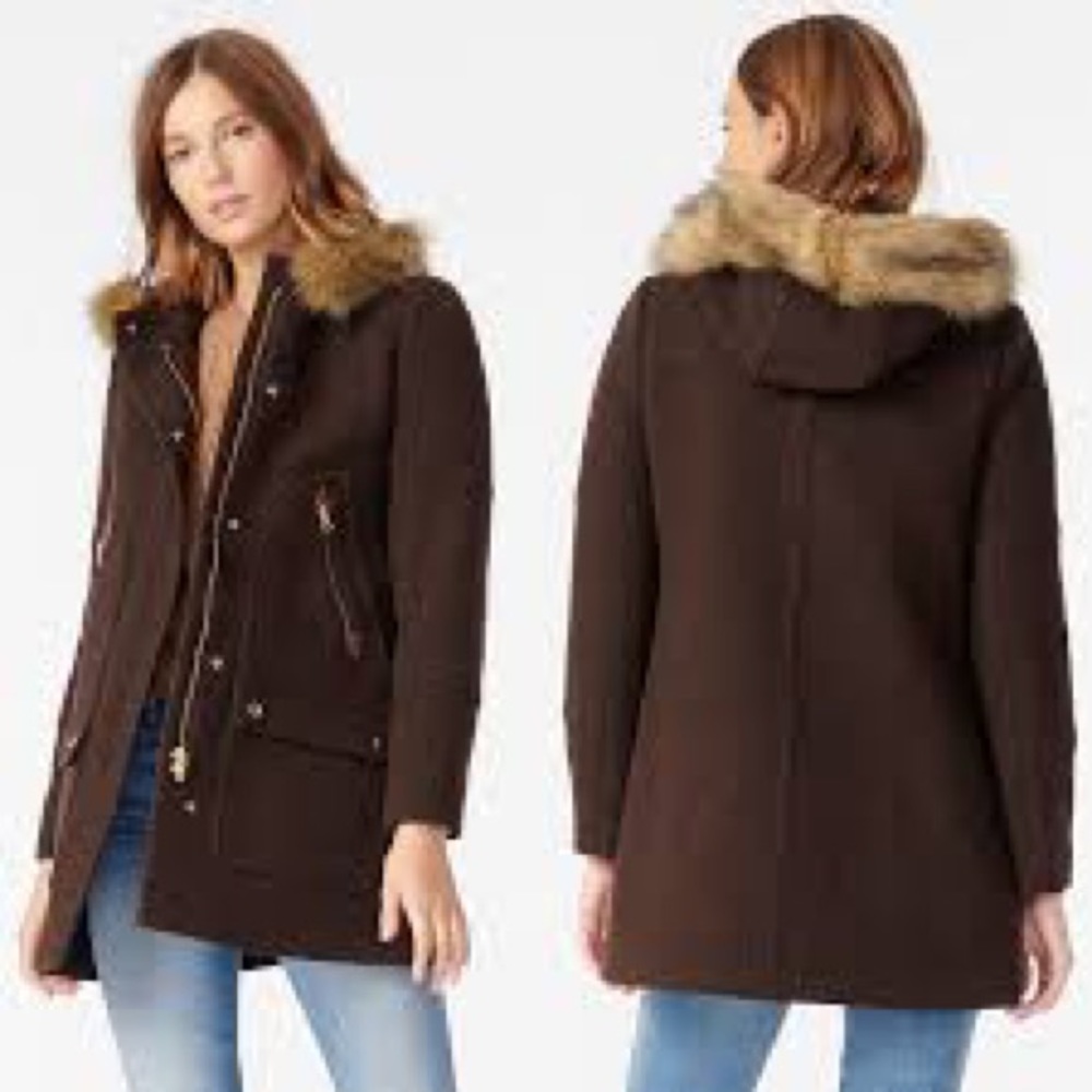 J Crew Chateau Parka  Nello Gori ITALIAN STADIUM CLOTH Womens 8